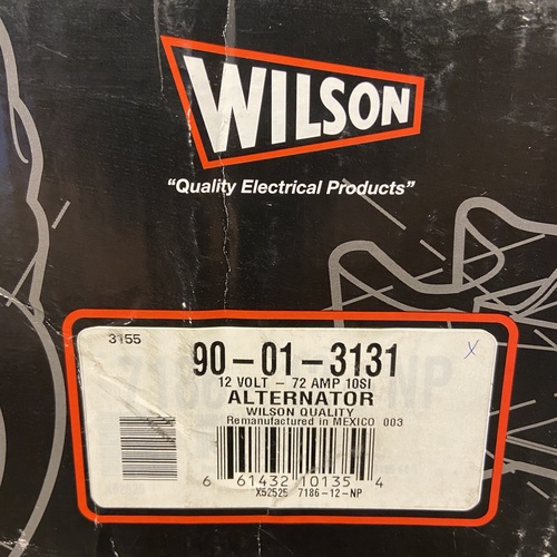 Wilson 90-01-3131 Alternator, 10SI Series, 12v, 72 Amp (Reman) - Image 2