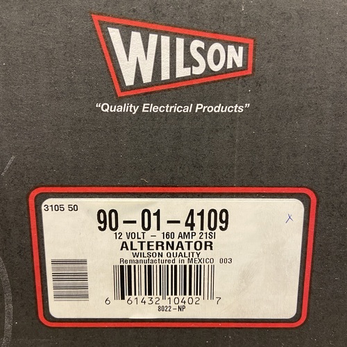 Wilson 90-01-4109 Alternator, 21SI Series, 12v, 160 Amp (Reman) - Image 2