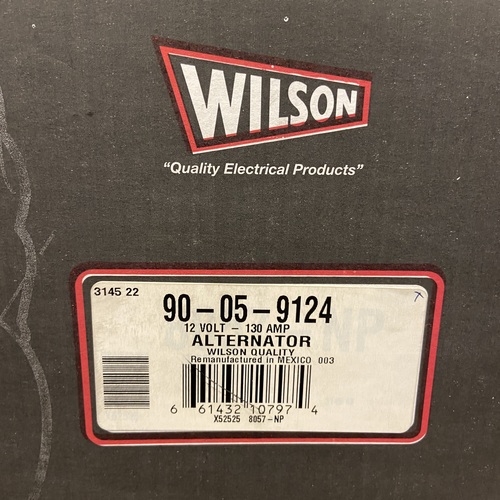 Wilson 90-05-9124 Alternator, 8Lha Series. 12v, 130 Amp (Reman) - Image 2