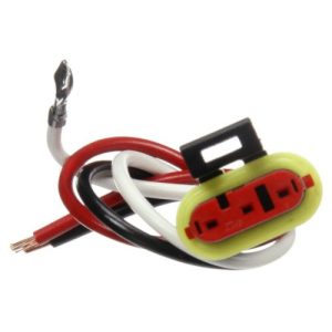 Truck-Lite 94707 Stop/Turn/Tail Plug, 16 Gauge GPT Wire, Fit 'N Forget S.S., Stripped End/Ring Terminal, 8 in.