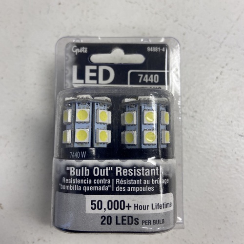 Grote 94881-4 White LED Replacement Bulb, Wedge Base (2 Bulbs)