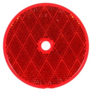 Truck-Lite 98006R Round Reflector 3" Red, 1 Screw/Nail/Rivet