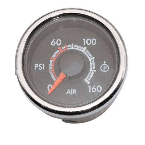Freightliner A22-73647-100 Primary Air Gauge, Instrument Cluster Unit 4 Mechanical, Bright