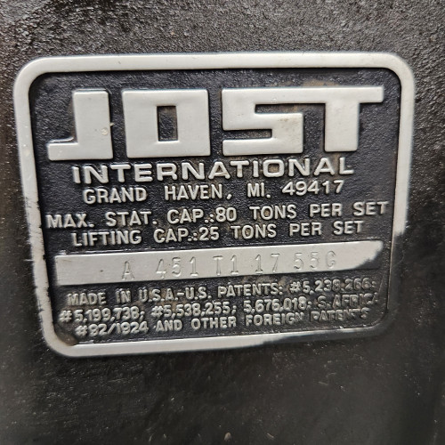 Jost A451.T1.17.55G Landing Leg, 17" Travel, LH Non-Gear, Standard Cushion Foot 10x10 - Image 2