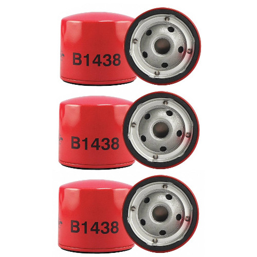 Baldwin B1438 Lube Filter, Spin On (3 Pack)