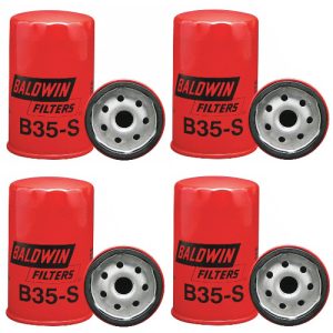 Baldwin B35-S Oil Filter, Spin-On (4 Pack)