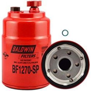 Baldwin BF1270-SP Oil Filter, Spin-On w/ Drain & Sensor Port