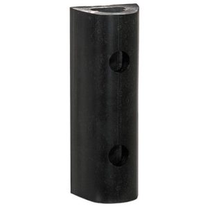 Buyers Product D46 D-Shaped Bumper, Rubber W/ 2 Holes - 4 X 3-3/4 X 6 Inch Long