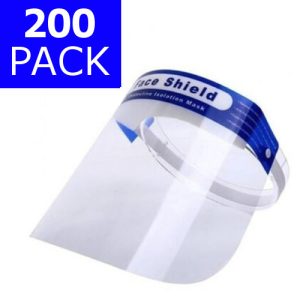 Full Face Safety Shield (200 Pack), Anti-Fog Protective Cover, Mask
