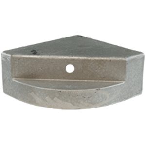 Great Dane 41211215 Corner Cap, Front Roadside, Aluminum w/Hole