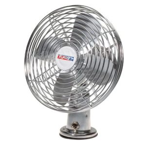 TRP HD10200 Dash Fan, 12V, Chrome 10" Swivel Base