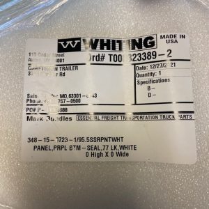 Whiting Door 348 Bottom Door Panel, Premium Dry Freight, Complete w/Lock 3/4" (15" x 95.5")(Painted White)