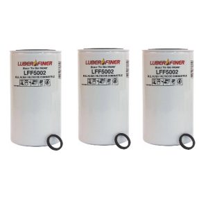 Luber-Finer LFF5002 Oil Filter Spin-On, Heavy Duty (3 Pack)