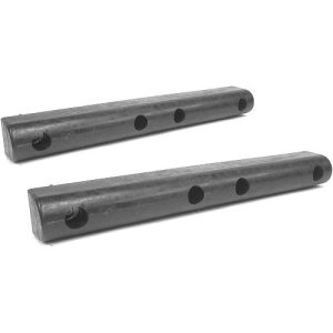 Morgan MOR076264 Dock Bumper 2 Pack, 24" x 3" x 3" D-Shape, Rectangular, 4 Hole Reinforced Rubber