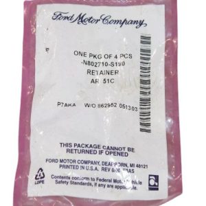 Ford N802710-S190 Retainer, Fuel Line Clip (4 Pack) (Genuine)