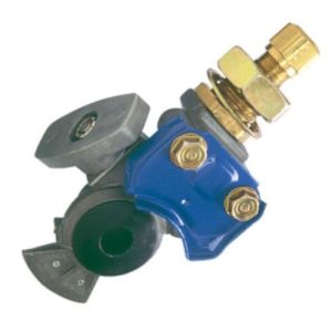 Phillips 12-306 Gladhand Shutoff Blue, BulkHead Mount, 1/2" Port