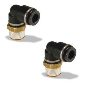 Phillips 12-9406 Push-Lock Air Brake Fitting, 90 Male, 3/8" x 1/4" Swivel Elbow (2 Pack)