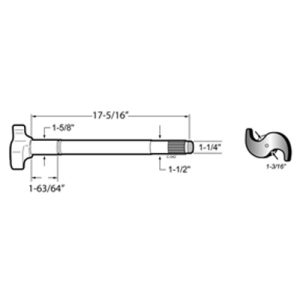 Pro-Par PROWCQ350L Camshaft LH, 28 Spline, 17-5/16" L, 1-1/2" DIA