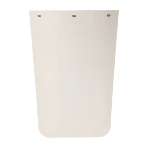 18"x30" Mud Flap White for Semi Trucks, Polyethylene, Anti-Sail, Curl Resistant (2 Pack) - Image 2