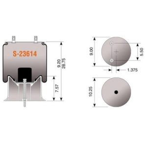 Hendrickson S-23614 Air Spring (Replaces W013589619, C-23614)