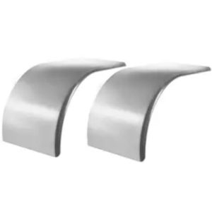Betts TS33503100 Axle Fenders, Stainless Steel, Half Tandem, Sooth w/ Radiused Edge