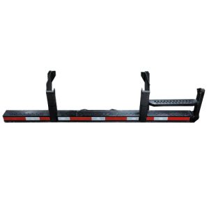 Utility Trailer Rear Impact Guard, Horizontal ICC Bumper, Standard 7", Dock Lock Notch w/Step Weld-On (04-1900-0-124)