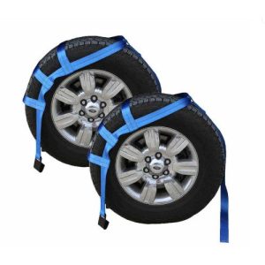 Tow Dolly Basket Strap w/Flat Hooks, Extra Large, Blue (2 Pack)(US Cargo Control WNTH04XL-2PK)