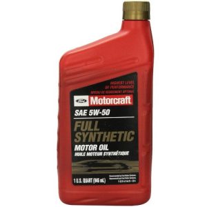 Motorcraft 5W-50 Motor Oil, Full Synthetic, 1 Quart (XO-5W50-QGT)