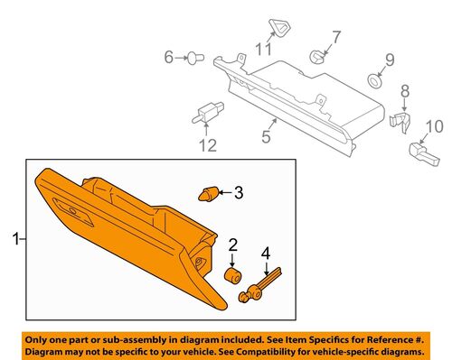 Ford GL3Z-15060T10-BG Glove Box Assembly Grey, Compartment 2015-2020 F-150 (Genuine) - Image 2