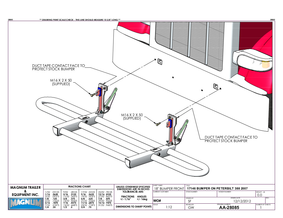 Peterbilt 388 Grille Guard, Front Bumper, Polished (Peterbilt 389)(Magnum 17146)(2007 - Current)(USED) - Image 14
