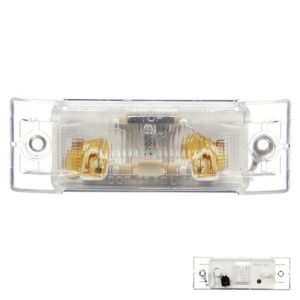 Truck-Lite 21204C Clearance Lamp, Super 21 License Plate Light, Incandescent, Rectangular, Clear
