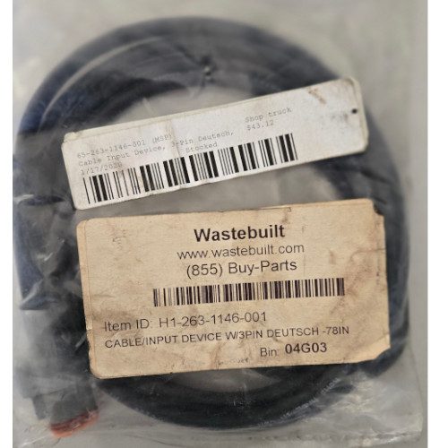 263-1146-001 Cable Input Device, 3-Pin Deutsch, 78"