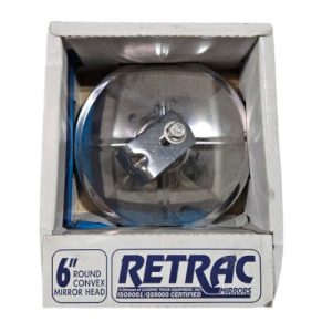 Retrac 80667 Side Mirror Universal  6" w/ Bracket (Imperial)