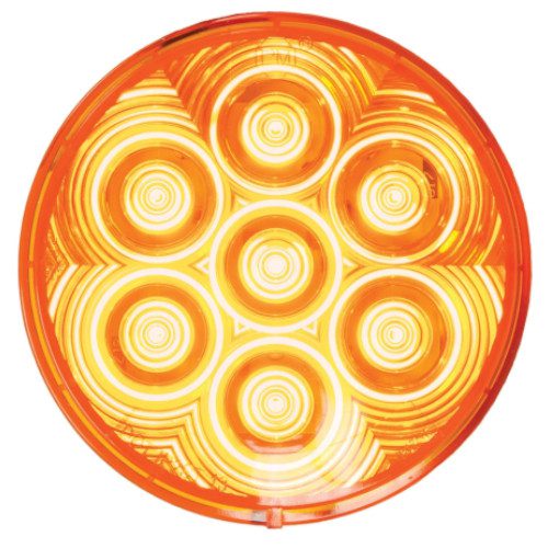 Peterson 817A-7 LED Light, 4" Round Amber, Front & Rear Turn Signal