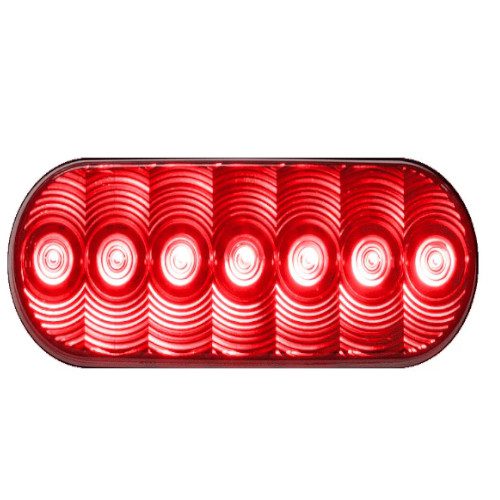 Peterson 820R-7 LED Light, Oval Red, Center Stop