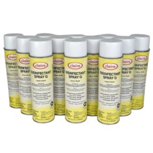 Claire Disinfectant Spray Q, Case of 12 (15 oz.) (Lemon) (C-1002)