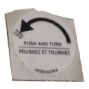 Mopar CBXTP413AA Label Push And Turn Key