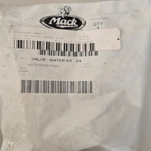 Mack RD580340P Cutt-Off Valve, Heater Flow (Genuine) - Image 2