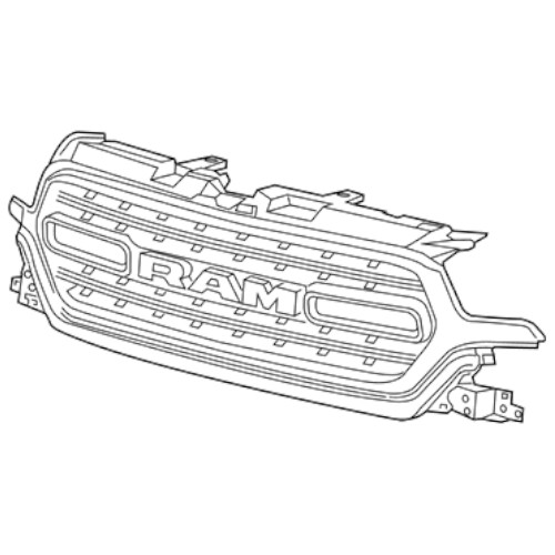 Mopar 68404973AE Radiator Grill Assembly 19-24 Ram 1500 (Genuine) - Image 2