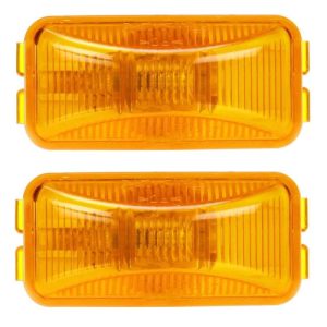 Truck-Lite 15200Y Marker Clearance Light, 15 Series, Incandescent, Yellow Rectangular, 1 (2 Pack)