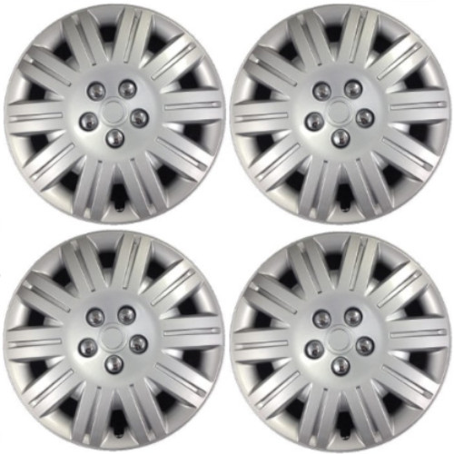 CCI 41916S Silver Wheel Covers, 16" Hub Caps, Chrysler Town & Country (4 Pack)