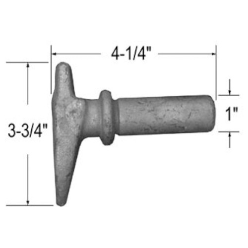 Power Brace P4153 Cam End, LH Top, Galvanized (Genuine)