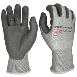 Cut-Resistant Gloves with PU Coated Palm, Touchscreen Compatible,13-Gauge HPPE Liner PU372 ANSI A2 (12 Pair)
